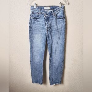 Abercrombie And Fitch The Dads High Rise Medium Wash Denim Jeans Size 26